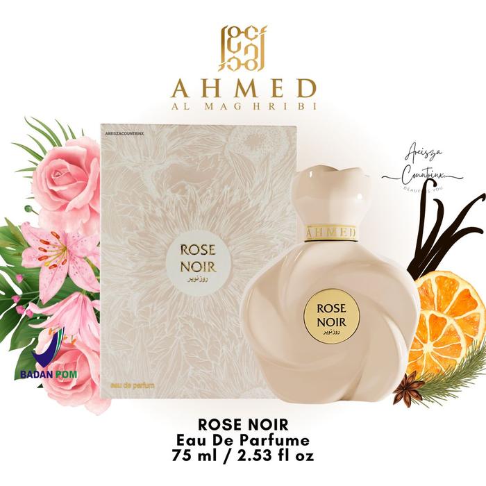 Rose Noir By Ahemd Al Maghribi EDP 75ml-Unisex-LongLasting